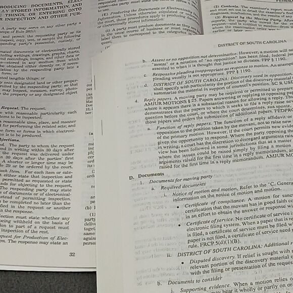 Lot Of 2 South Carolina Rules Of Court Federal Law & Keyrules Textbook 2023 - Picture 5 of 5